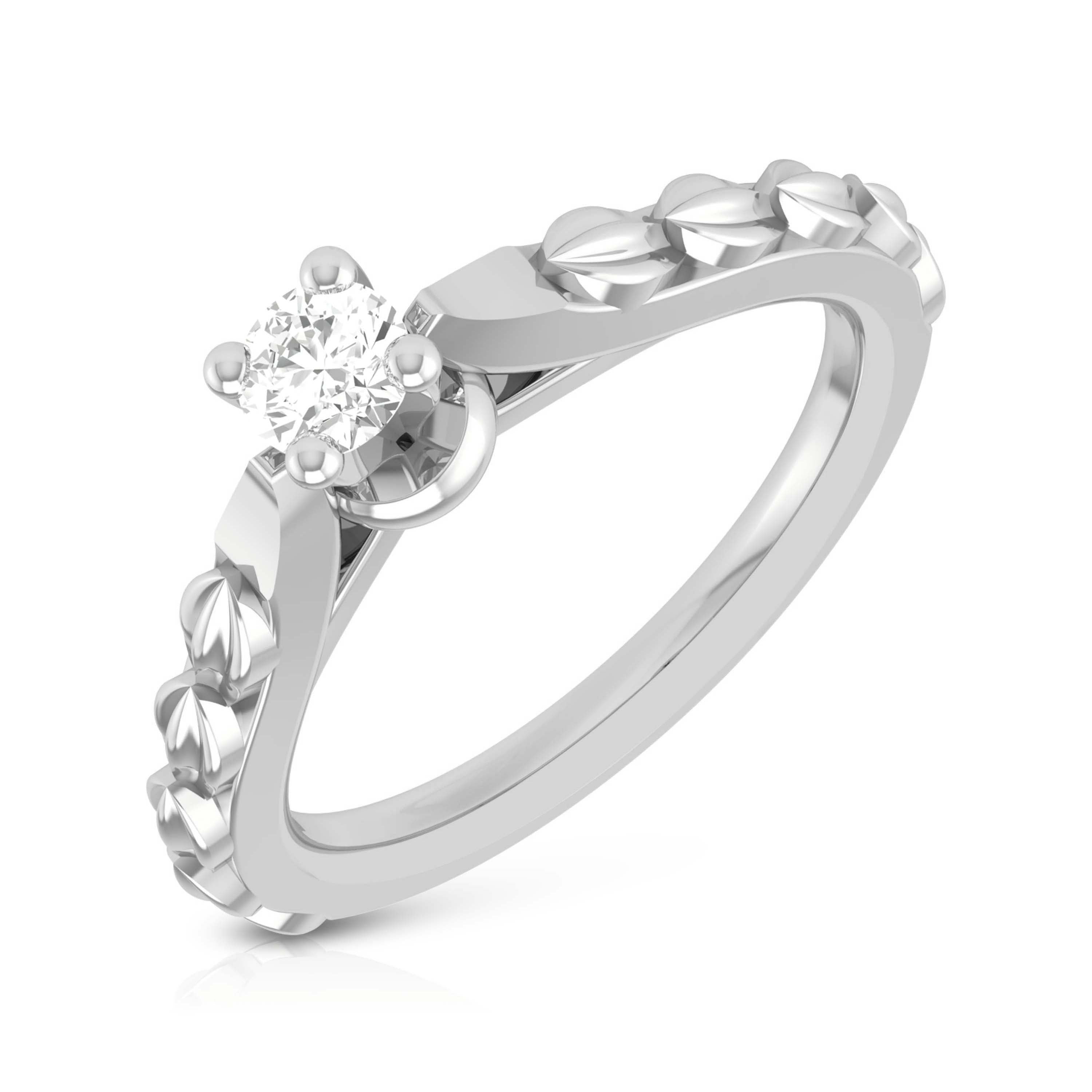 0.20cts Solitaire Diamond Platinum Ring for Women JL PT R-47   Jewelove.US