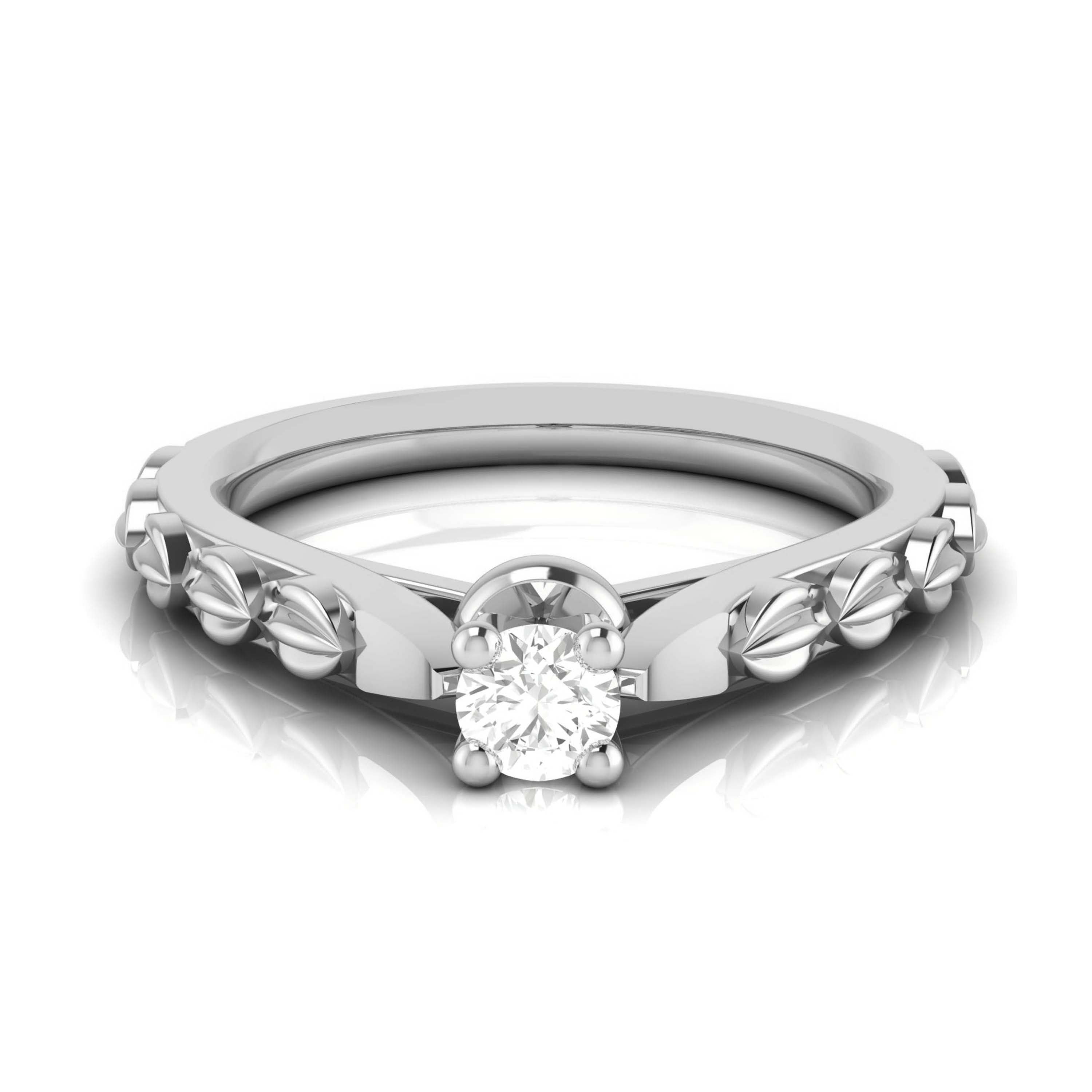 0.20cts Solitaire Diamond Platinum Ring for Women JL PT R-47   Jewelove.US