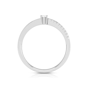 10 Pointer Diamond Shank Platinum Ring for Women JL PT R-49   Jewelove.US
