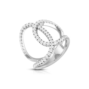 Platinum Ring with Diamonds for Women JL PT R-4   Jewelove.US