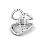 Load image into Gallery viewer, Platinum Ring with Diamonds for Women JL PT R-4  VVS-GH-Women-s-Band-only Jewelove.US
