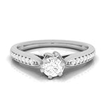 Load image into Gallery viewer, 0.20cts. Solitaire 6 Prong Diamond Shank Ring for Women JL PT R-50   Jewelove.US
