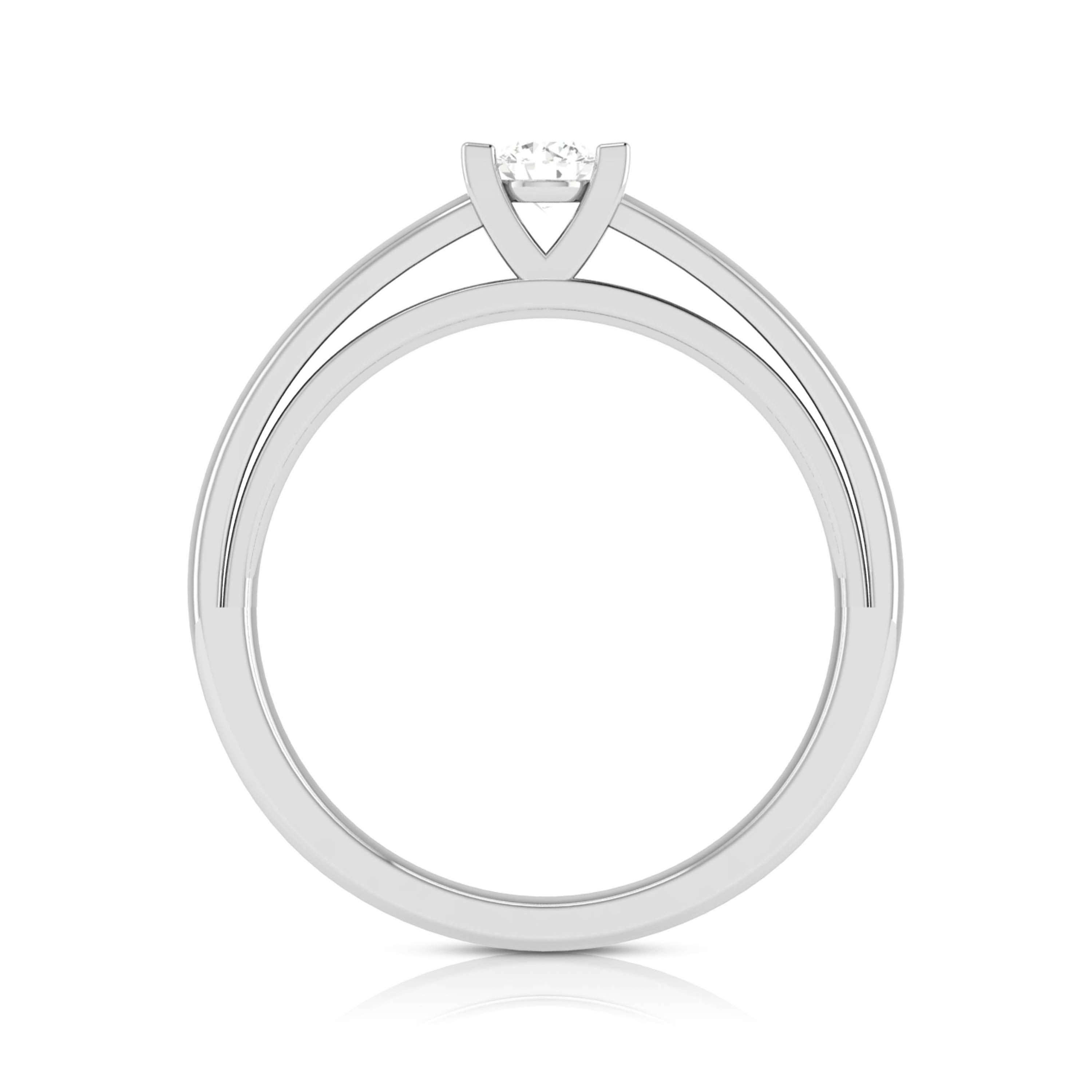 Single Diamond Platinum Engagement Ring for Women JL PT R-53   Jewelove.US