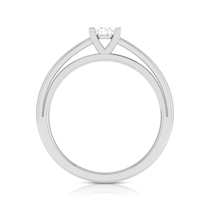 Single Diamond Platinum Engagement Ring for Women JL PT R-53   Jewelove.US