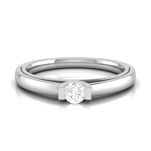 Single Diamond Platinum Engagement Ring for Women JL PT R-53   Jewelove.US