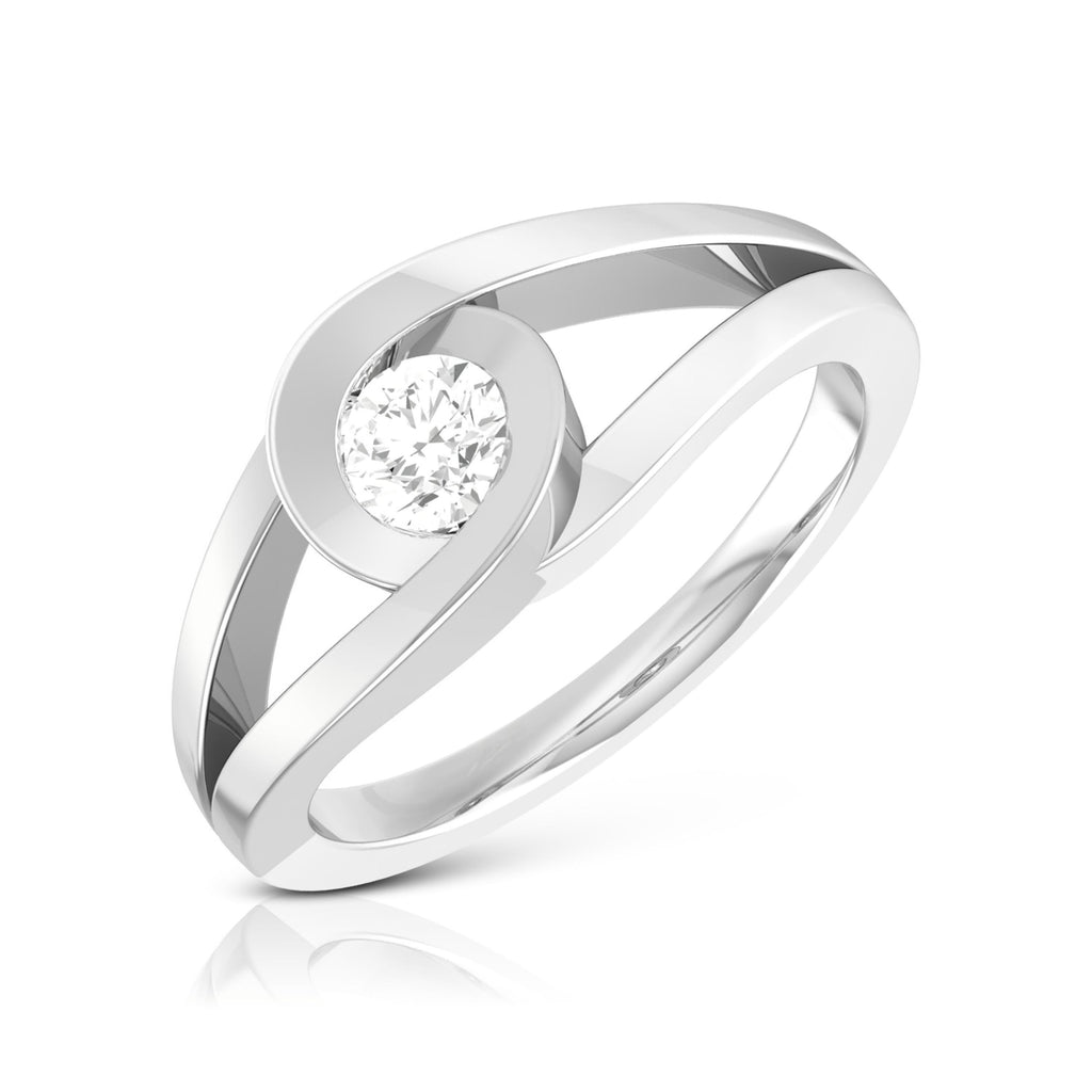 0.25cts. Solitaire Platinum Split Shank Engagement Ring for Women JL PT R-58   Jewelove.US
