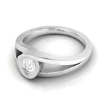 Load image into Gallery viewer, 0.25cts. Solitaire Platinum Split Shank Engagement Ring for Women JL PT R-58   Jewelove.US
