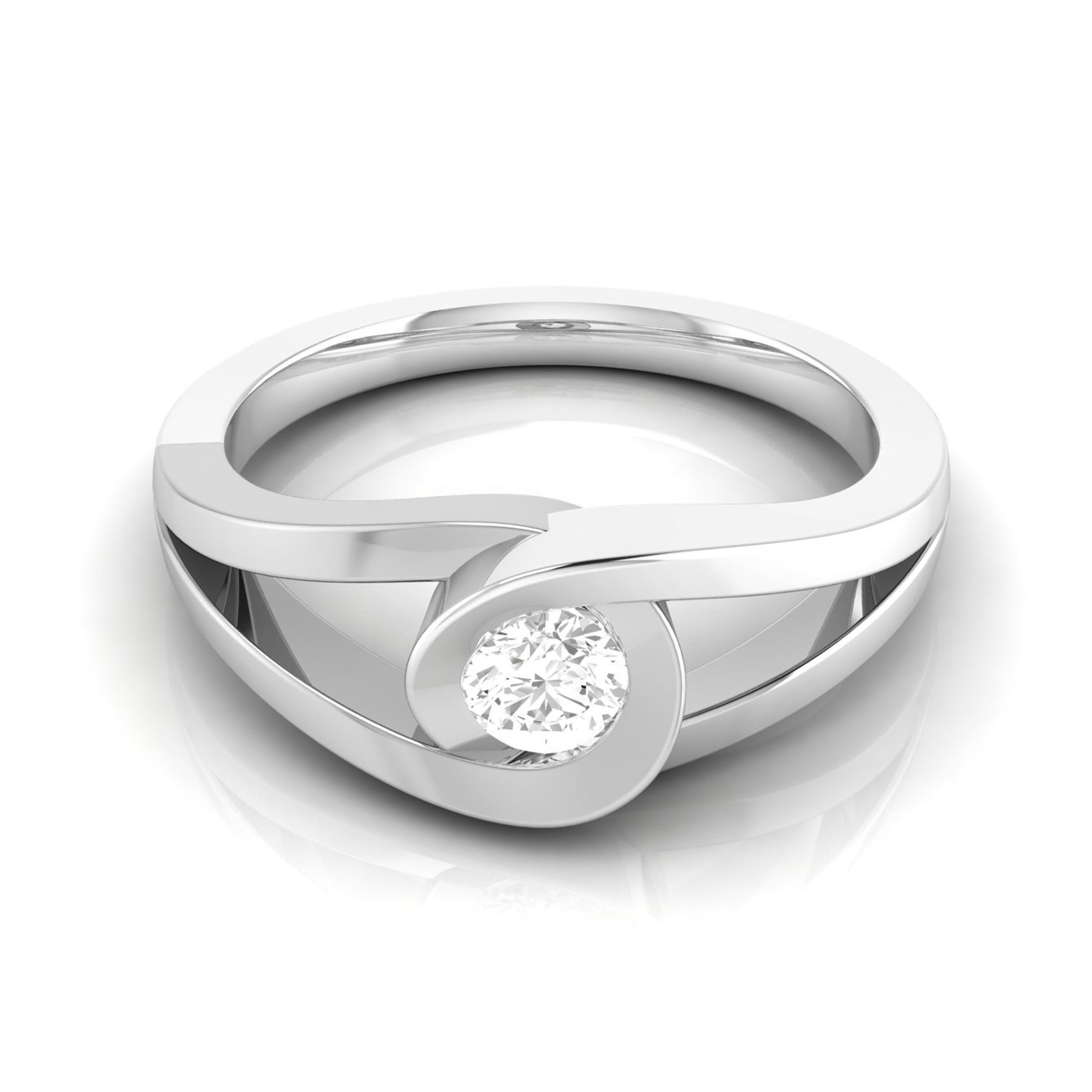 0.25cts. Solitaire Platinum Split Shank Engagement Ring for Women JL PT R-58   Jewelove.US