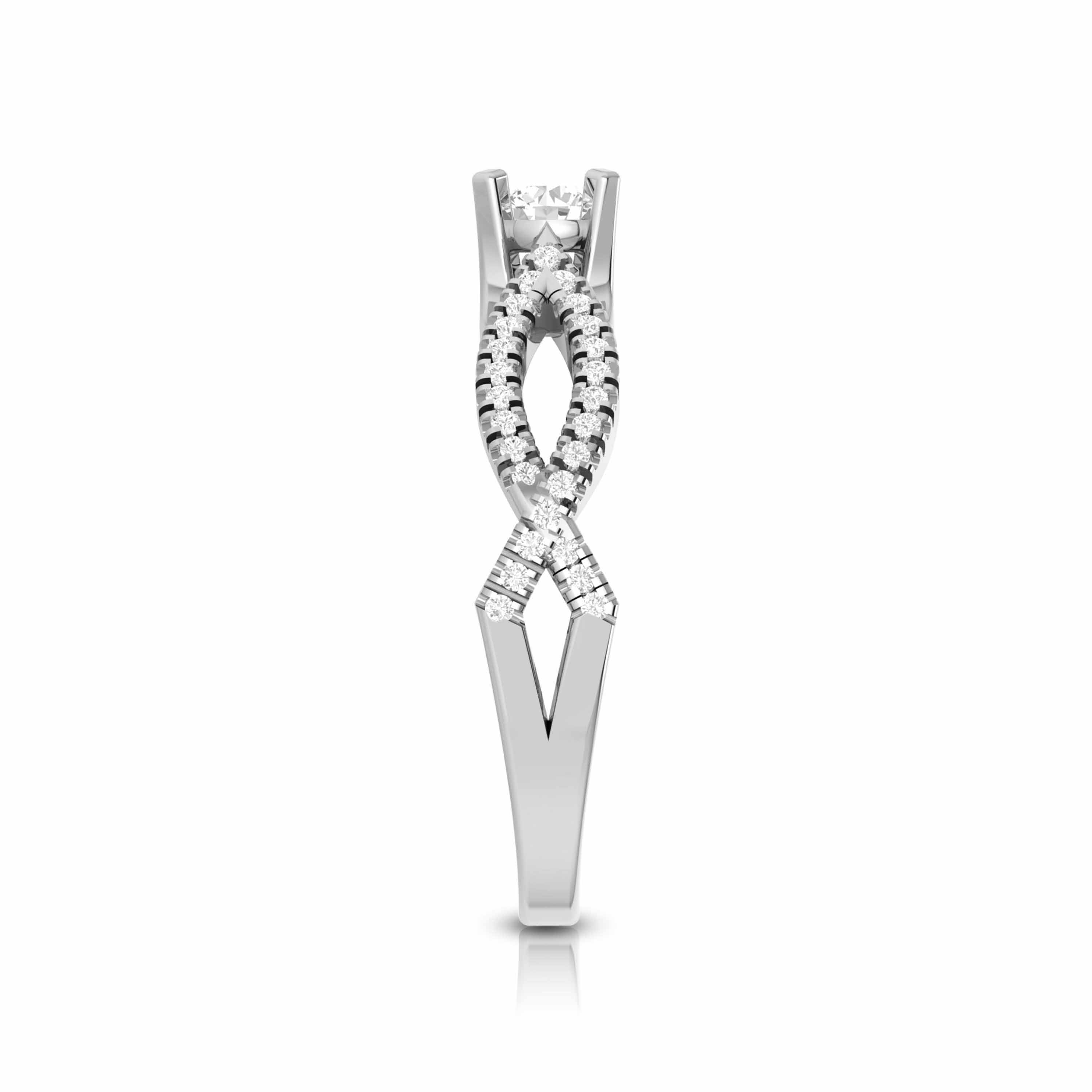 0.25cts. Solitaire Platinum Twisted Shank Engagement Ring for Women JL PT R-59   Jewelove.US