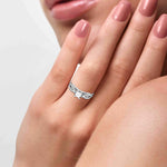 Load image into Gallery viewer, 0.25cts. Solitaire Platinum Twisted Shank Engagement Ring for Women JL PT R-59   Jewelove.US
