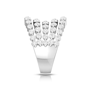 Platinum Ring with Diamonds for Women JL PT R-5   Jewelove.US