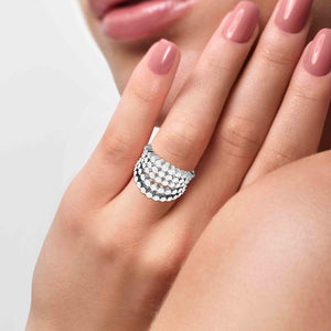 Platinum Ring with Diamonds for Women JL PT R-5   Jewelove.US