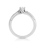 Load image into Gallery viewer, 15-Pointer Platinum Diamond Shank Engagement Ring for Women JL PT R-62   Jewelove.US
