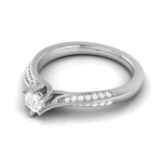 Load image into Gallery viewer, 15-Pointer Platinum Diamond Shank Engagement Ring for Women JL PT R-62   Jewelove.US
