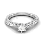 Load image into Gallery viewer, 15-Pointer Platinum Diamond Shank Engagement Ring for Women JL PT R-62   Jewelove.US
