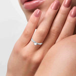 Load image into Gallery viewer, 15-Pointer Platinum Diamond Shank Engagement Ring for Women JL PT R-62   Jewelove.US
