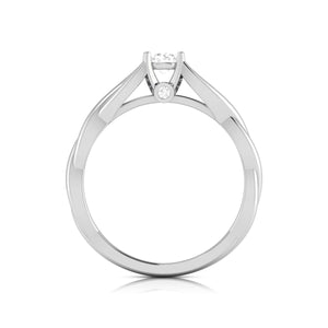 Platinum Diamond 25-Pointer Engagement Ring for Women JL PT R-63   Jewelove.US