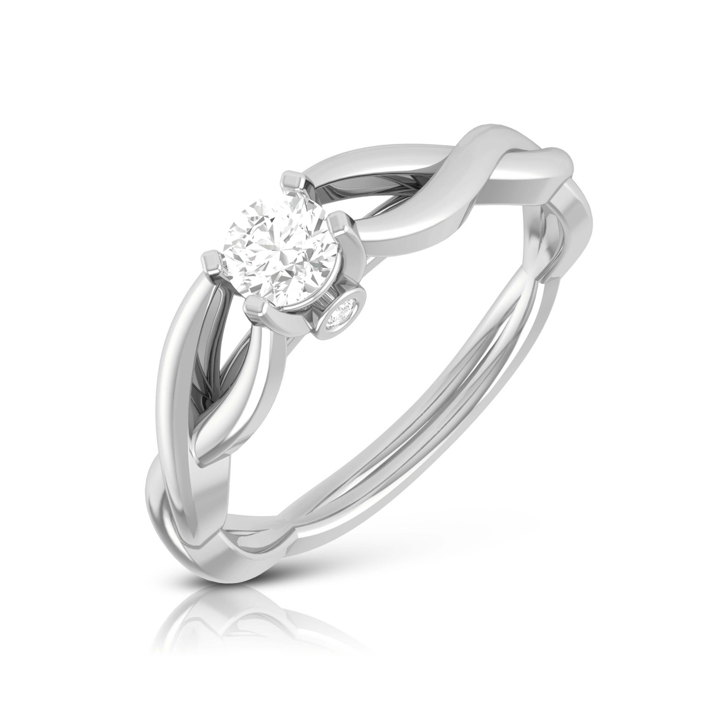 Platinum Diamond 25-Pointer Engagement Ring for Women JL PT R-63   Jewelove.US