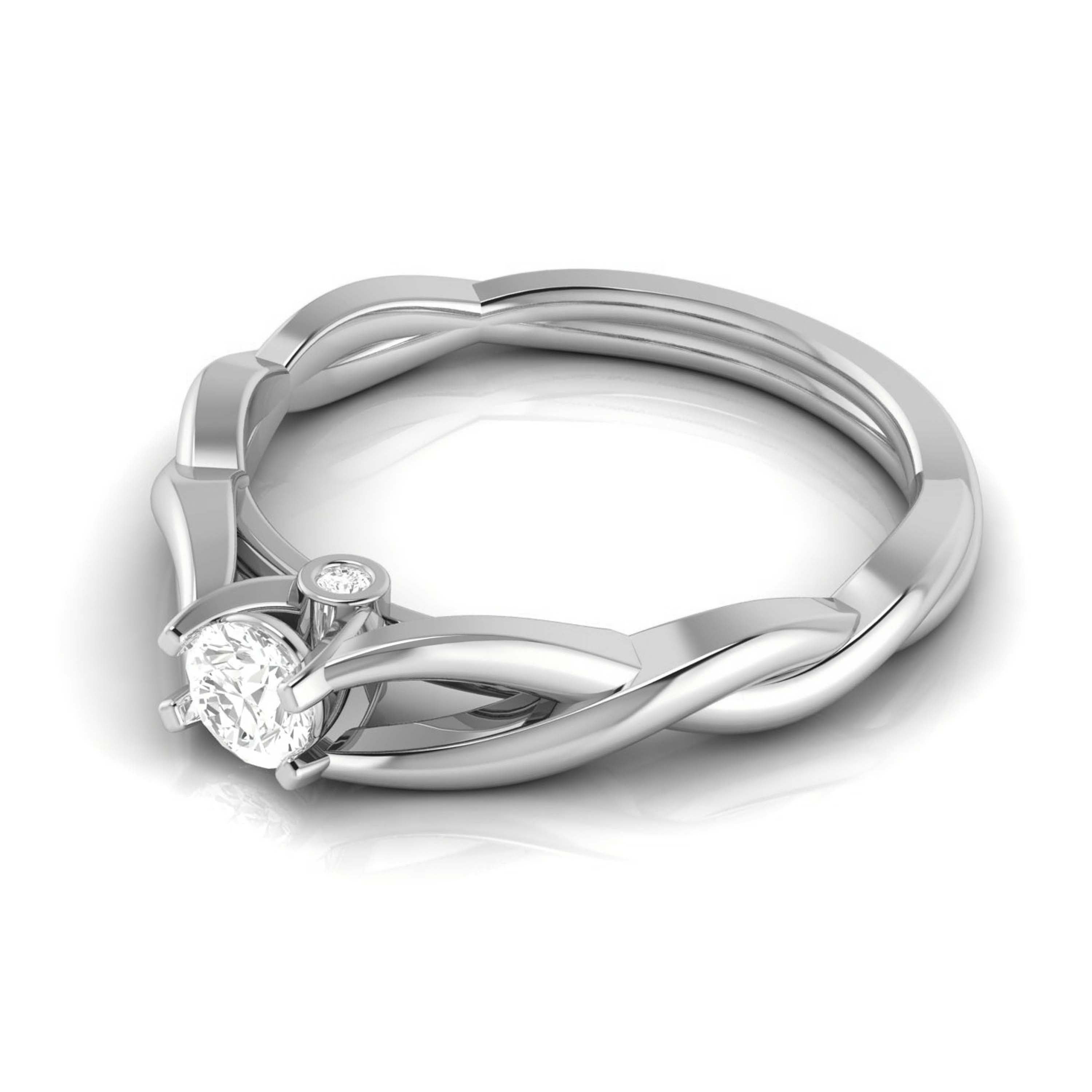 Platinum Diamond 25-Pointer Engagement Ring for Women JL PT R-63   Jewelove.US