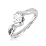 Load image into Gallery viewer, 0.30cts. Solitaire Diamond Twisted Shank Platinum Diamond Engagement Ring for Women JL PT R-64   Jewelove.US
