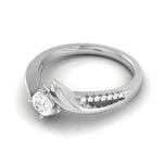 Load image into Gallery viewer, 0.25cts. Solitaire Diamond Twisted Shank Platinum Diamond Engagement Ring for Women JL PT R-64 -A   Jewelove.US
