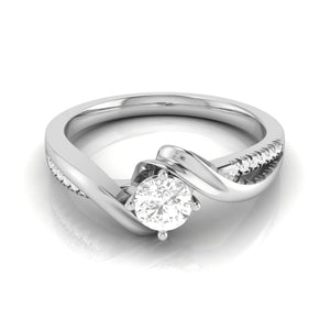 0.30cts. Solitaire Diamond Twisted Shank Platinum Diamond Engagement Ring for Women JL PT R-64   Jewelove.US