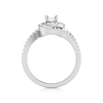 Load image into Gallery viewer, 0.20cts Solitaire Double Halo Split Shank Platinum Diamond Engagement Ring for Women JL PT R-65   Jewelove.US
