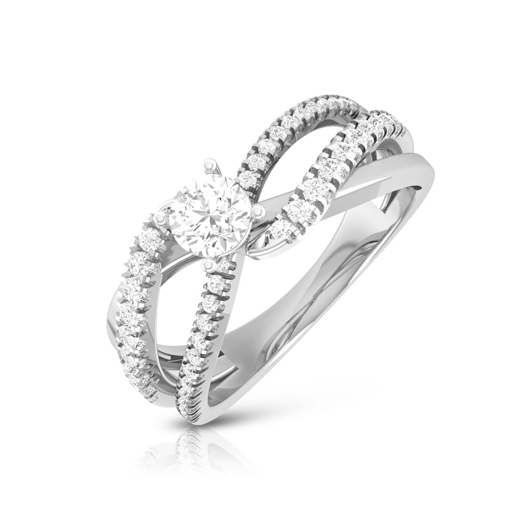 0.25cts Solitaire Platinum Diamond Engagement Ring for Women JL PT R-66   Jewelove.US