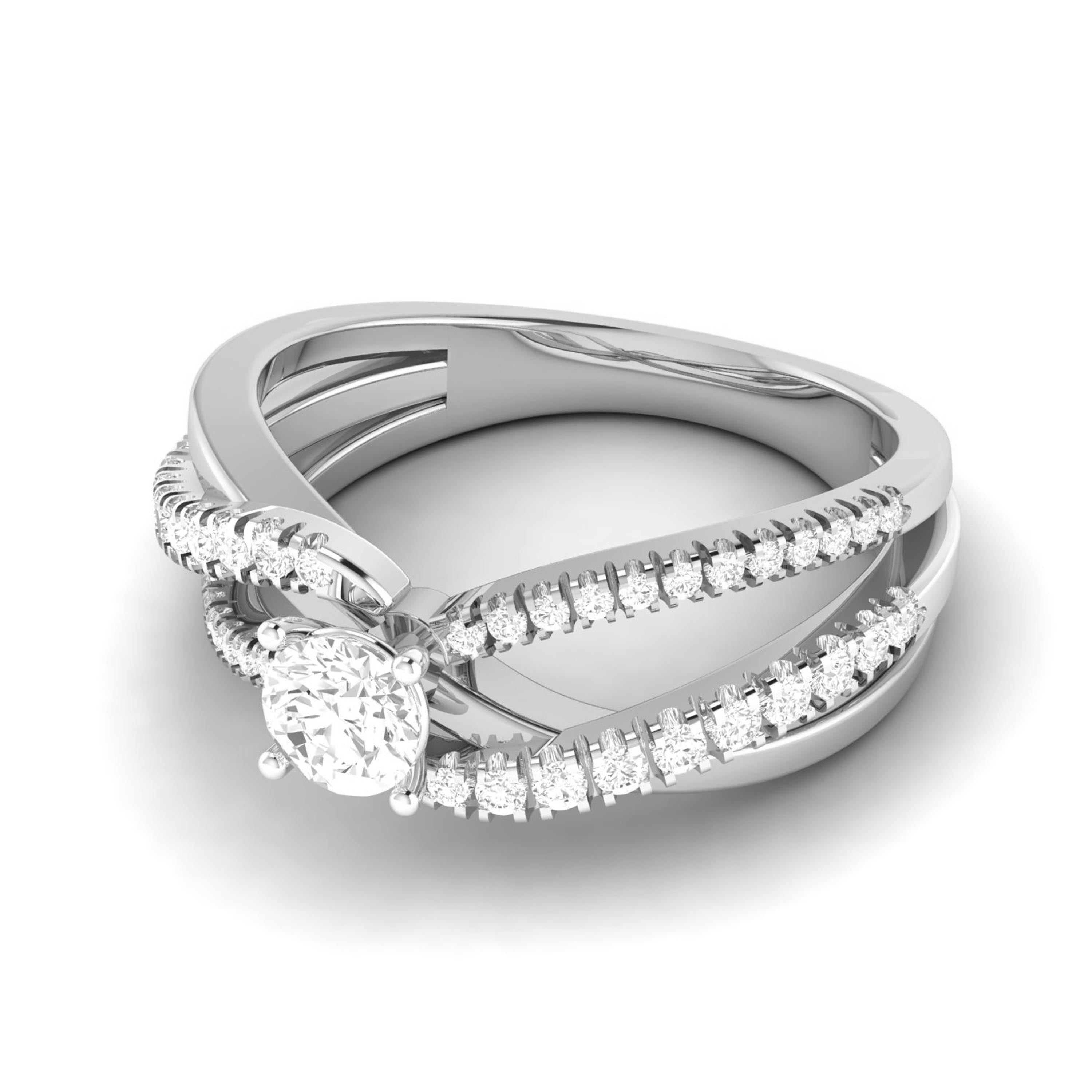 0.25cts Solitaire Platinum Diamond Engagement Ring for Women JL PT R-66   Jewelove.US