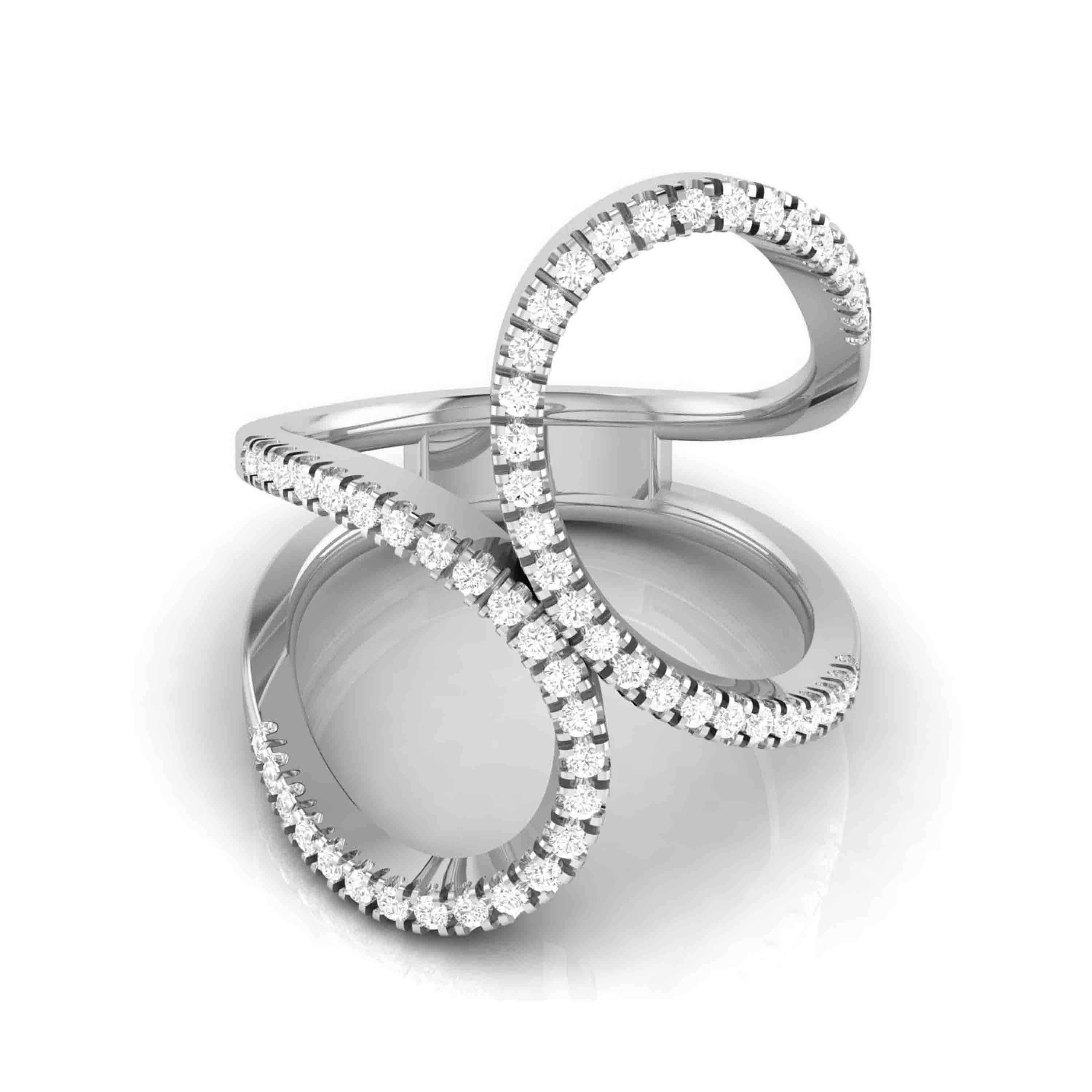 Designer Platinum Diamond Ring for Women JL PT R-67   Jewelove.US