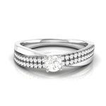 Load image into Gallery viewer, 0.30cts. Solitaire Platinum Diamond Split Shank Engagement Ring for Women JL PT R-69   Jewelove.US
