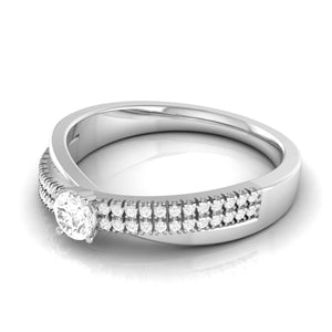 0.30cts. Solitaire Platinum Diamond Split Shank Engagement Ring for Women JL PT R-69   Jewelove.US