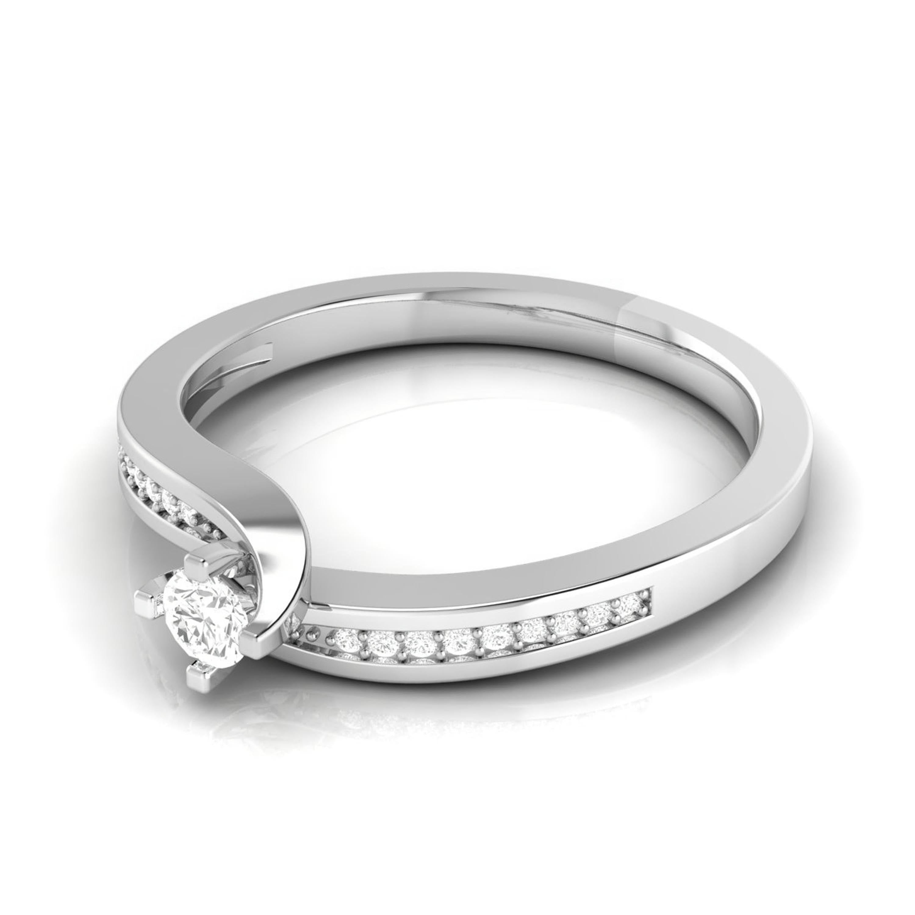 Platinum Dimoand Engagement Ring for Women JL PT R-70   Jewelove.US