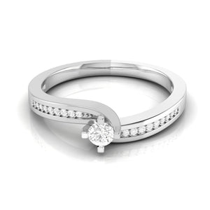 Platinum Dimoand Engagement Ring for Women JL PT R-70   Jewelove.US
