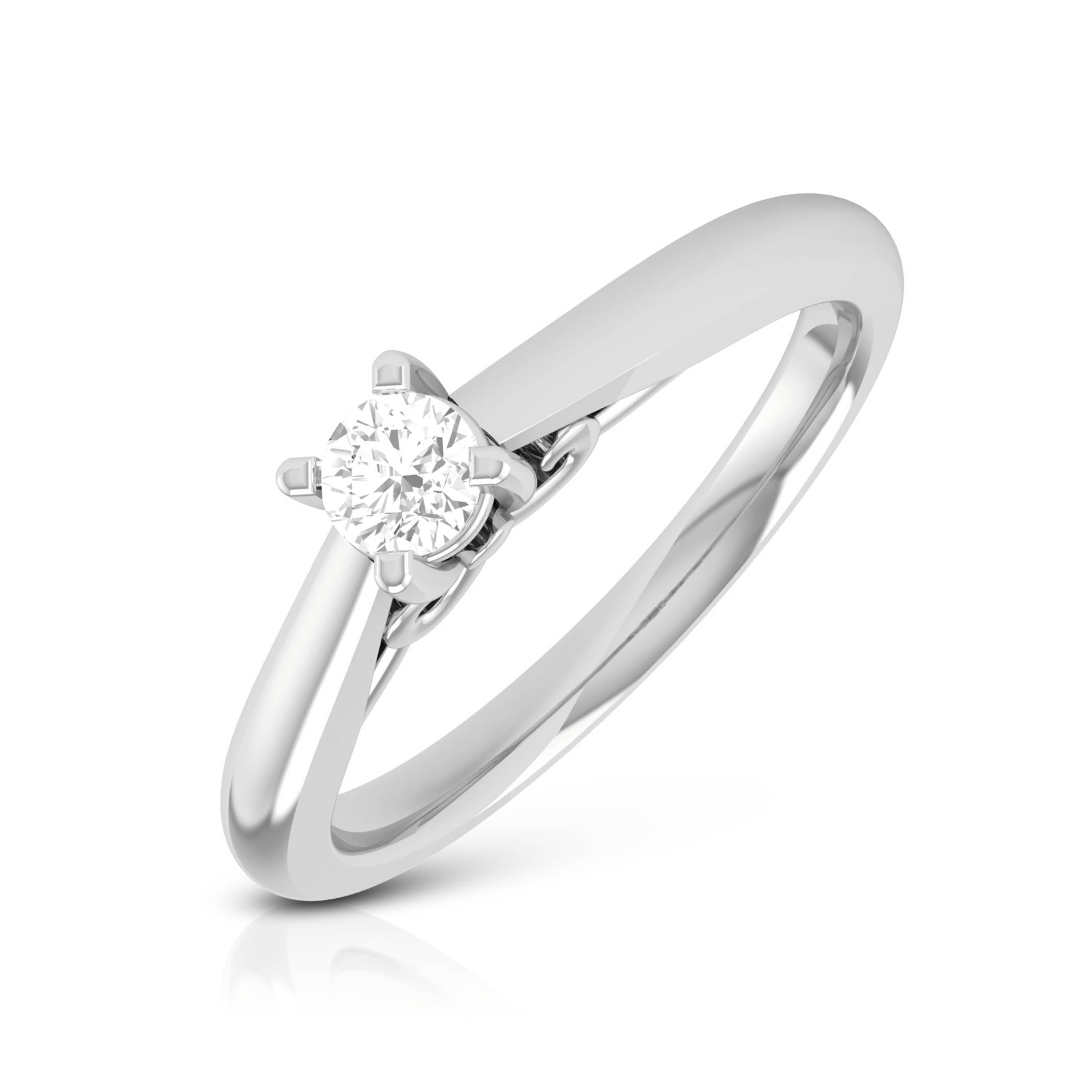 0.20cts. Solitiare Platinum Diamond Engagement Ring for Women JL PT R-71   Jewelove.US