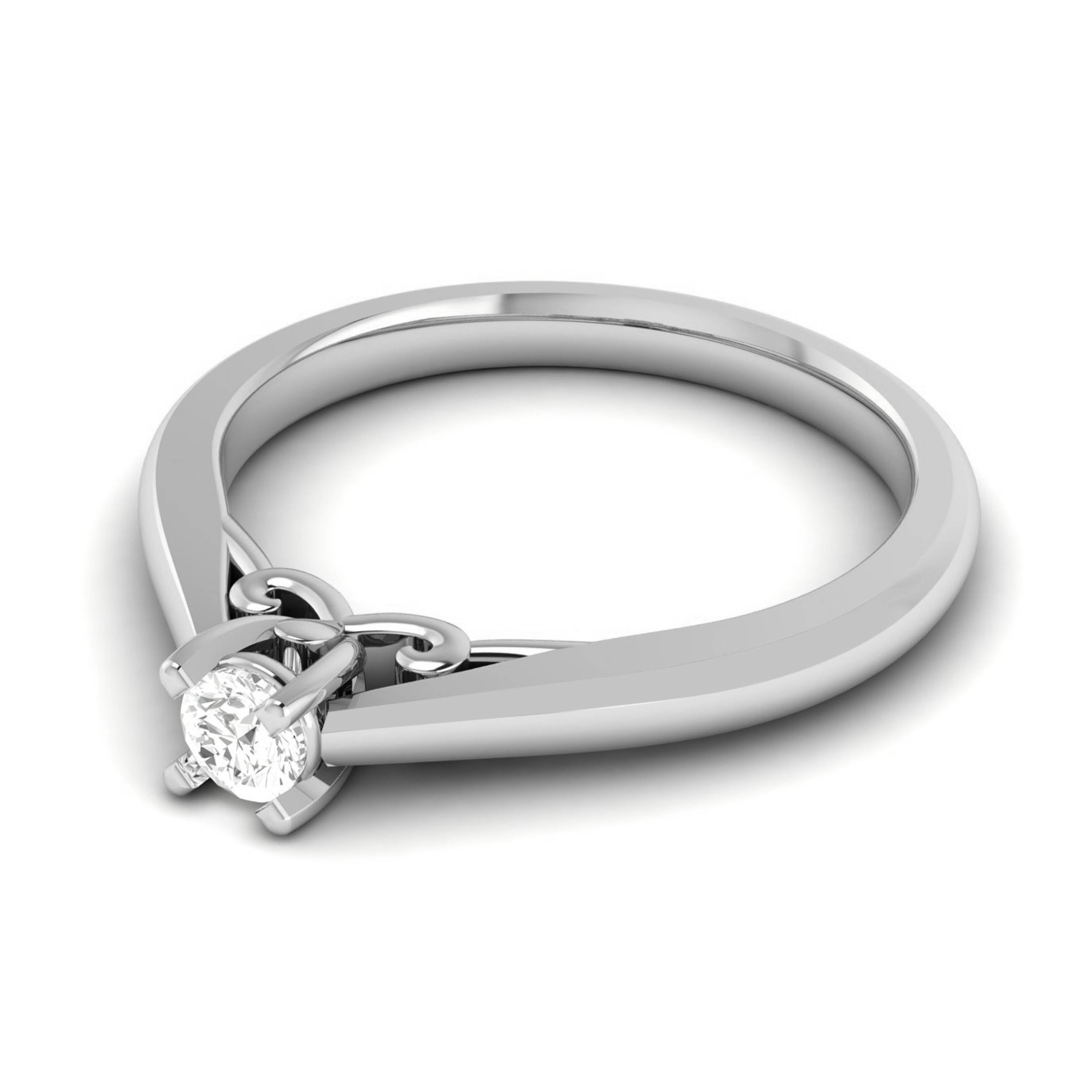 0.20cts. Solitiare Platinum Diamond Engagement Ring for Women JL PT R-71   Jewelove.US