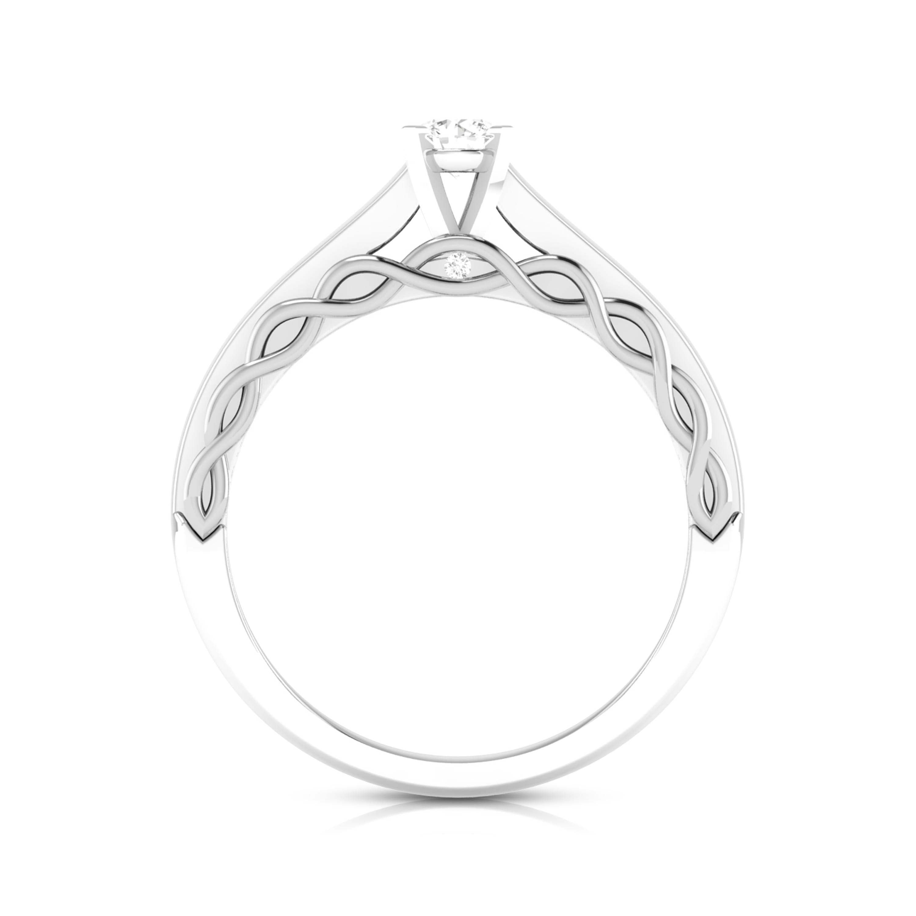 0.20cts. Solitiare Diamond Platinum Engagement Ring for Women JL PT R-72   Jewelove.US