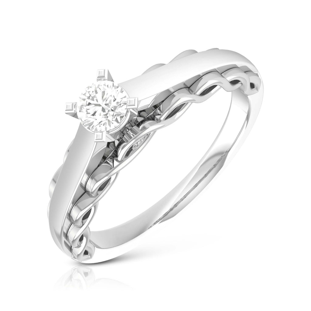 0.20cts. Solitiare Diamond Platinum Engagement Ring for Women JL PT R-72   Jewelove.US