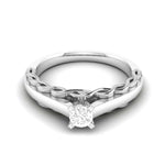Load image into Gallery viewer, 0.20cts. Solitiare Diamond Platinum Engagement Ring for Women JL PT R-72   Jewelove.US
