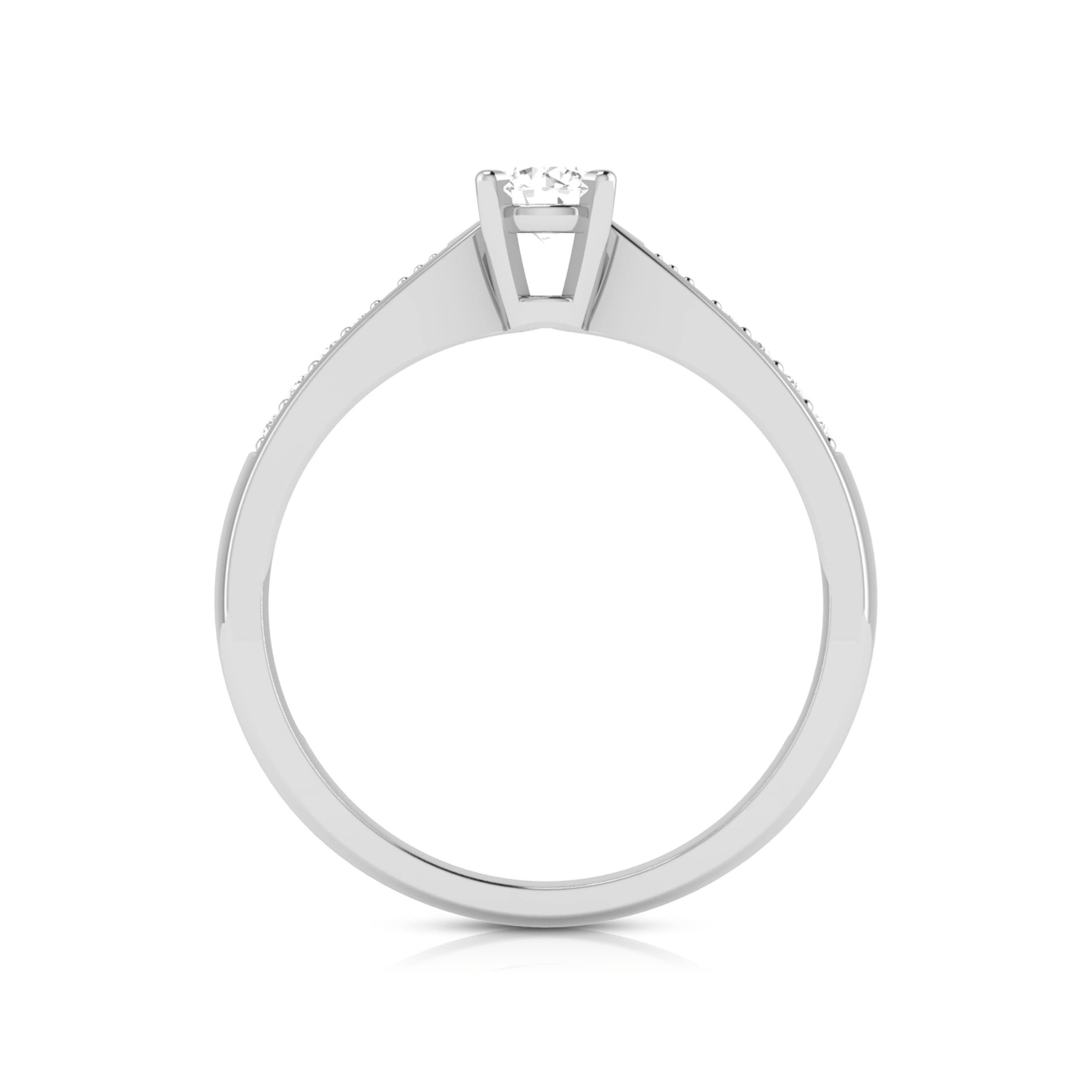 20-Pointer Diamond Platinum Shank Engagement Ring JL PT R-74   Jewelove.US