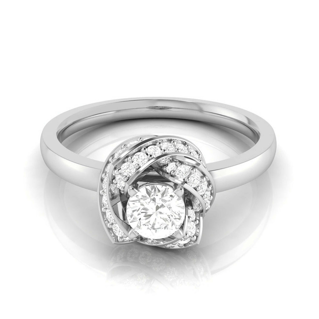 0.50cts. Solitaire Platinum Diamond Engagement Ring for Women JL PT R-78   Jewelove.US