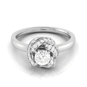 0.50cts. Solitaire Platinum Diamond Engagement Ring for Women JL PT R-78   Jewelove.US