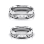 Load image into Gallery viewer, 3 Diamond Platinum Love Bands  JL PT R-8001
