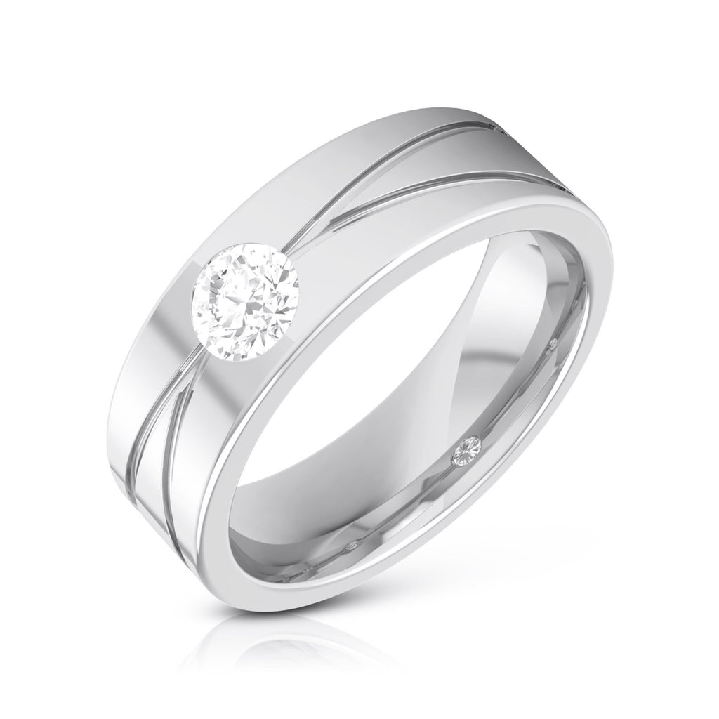 Single Diamond Platinum Ring for Men JL PT R-8002  VVS-GH Jewelove
