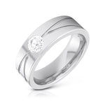 Load image into Gallery viewer, Single Diamond Platinum Ring for Men JL PT R-8002  VVS-GH Jewelove
