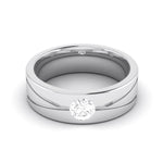 Load image into Gallery viewer, Single Diamond Platinum Ring for Men JL PT R-8002   Jewelove
