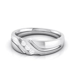 Load image into Gallery viewer, 3 Diamond Platinum Love Bands JL PT R-8003   Jewelove
