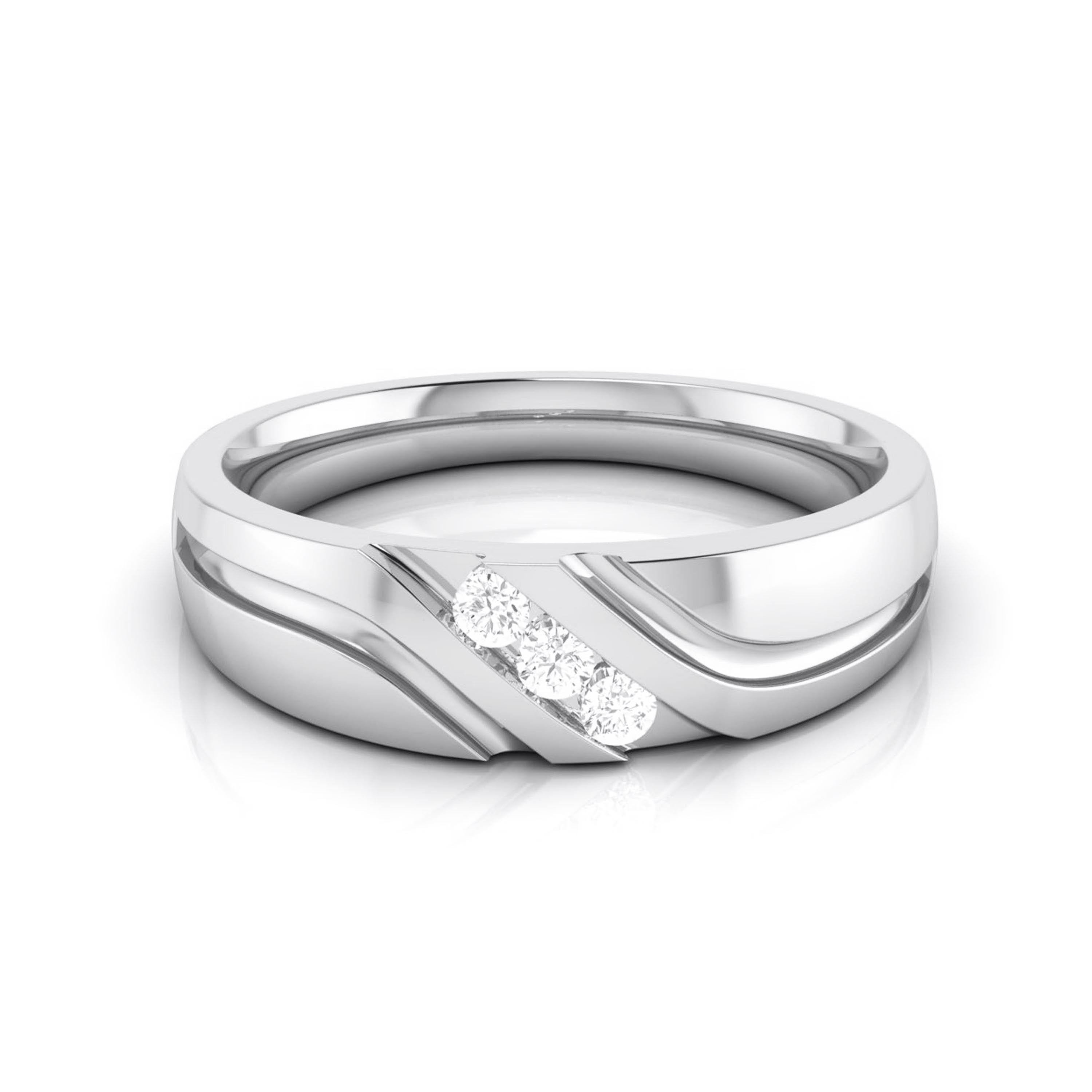 3 Diamond Platinum Love Bands JL PT R-8003