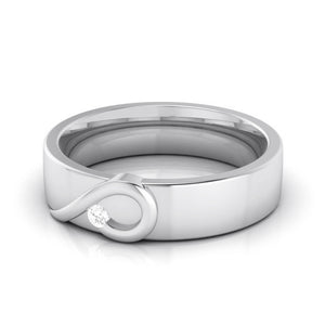Heart Single Diamond Platinum Love Bands JL PT R-8004