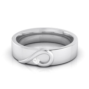 Heart Single Diamond Platinum Love Bands JL PT R-8004